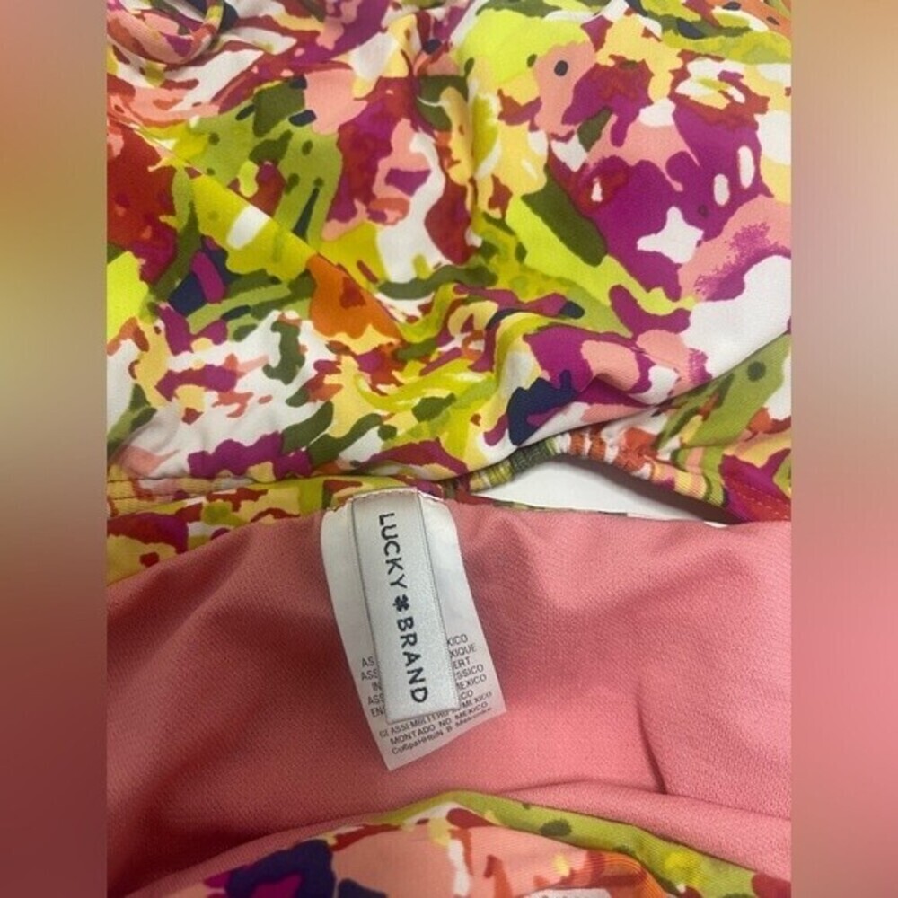 Lucky Brand Desert Oasis Medium Bandeau with Straps Bikini - Picture 3 of 10